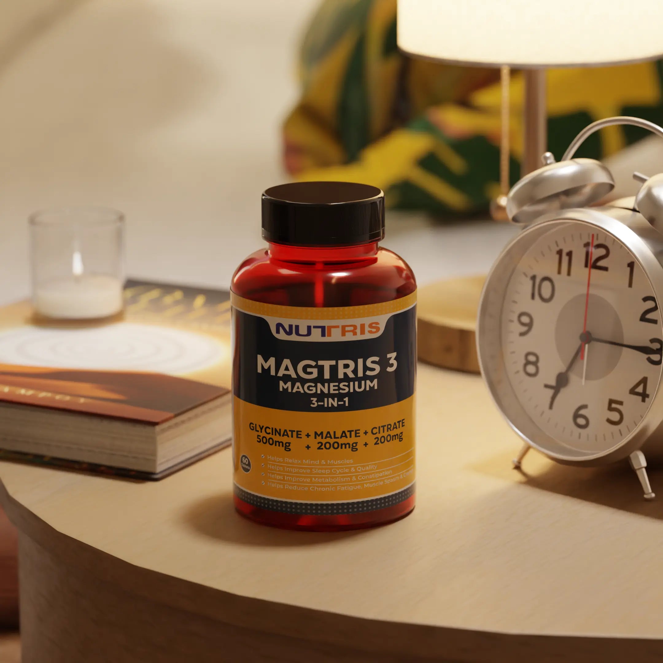 Magtris-3 (Magnesium Glycinate, Citrate & Malate Complex)