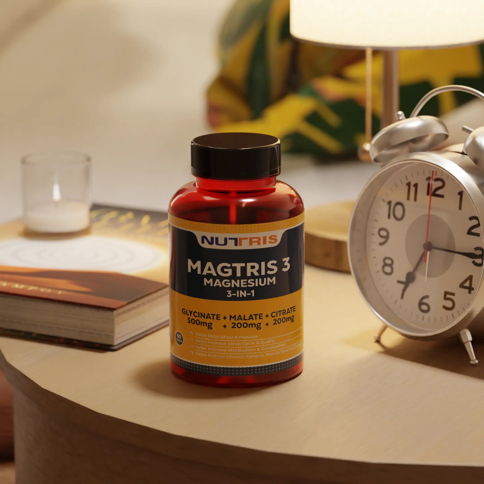 Magtris-3 (Magnesium Glycinate, Citrate & Malate Complex)